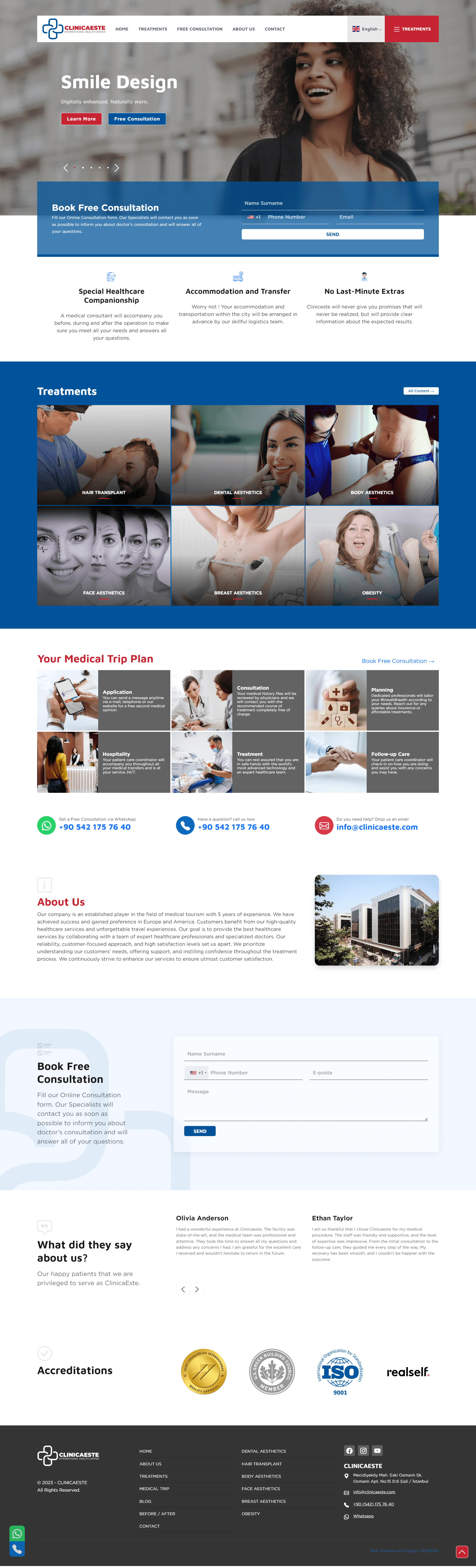 Clinicaeste Health Center Kurumsal Web tasarım - İstanbul