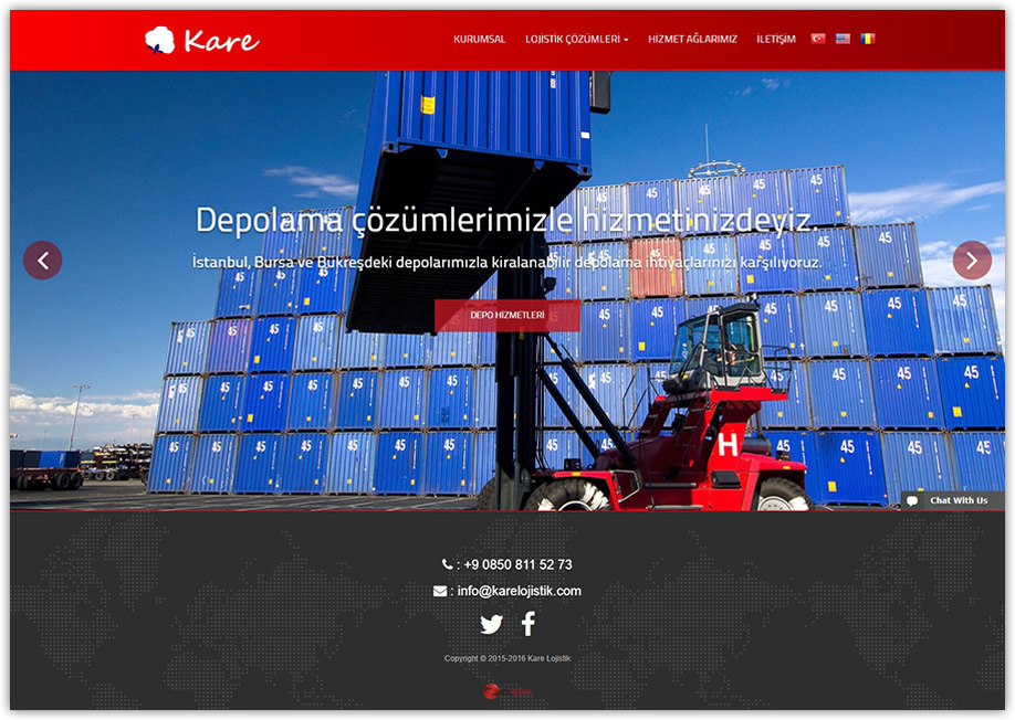 Kare Lojistik kurumsal web site tasarımı İstanbul